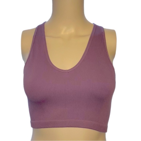 Free People Movement Free Throw Crop Purple Dust Size Medium - Picture 7 of 8
